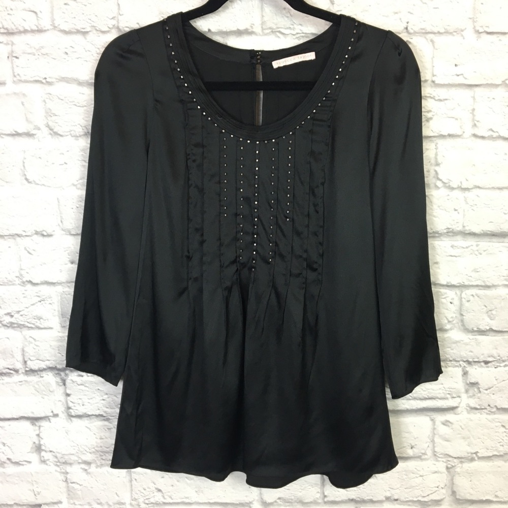 LAST CALL!! Rebecca Taylor Silk Blend Blouse with Studs